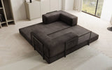Lazy Spar-Set: 3-Sitzer + Hocker in Samt