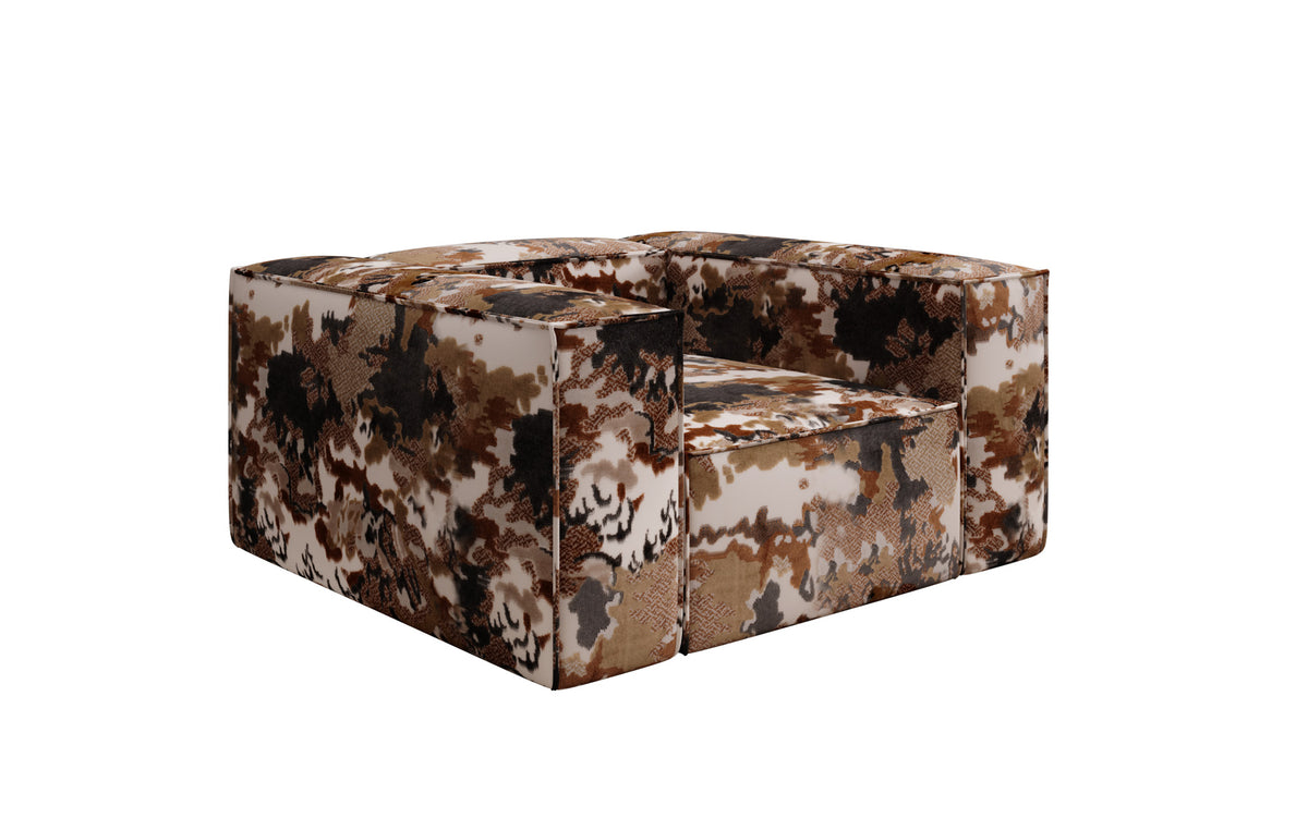 Design fauteuil Lesley - jacquard met aquarelpatroon
