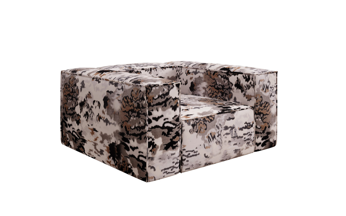 Design fauteuil Lesley - jacquard met aquarelpatroon