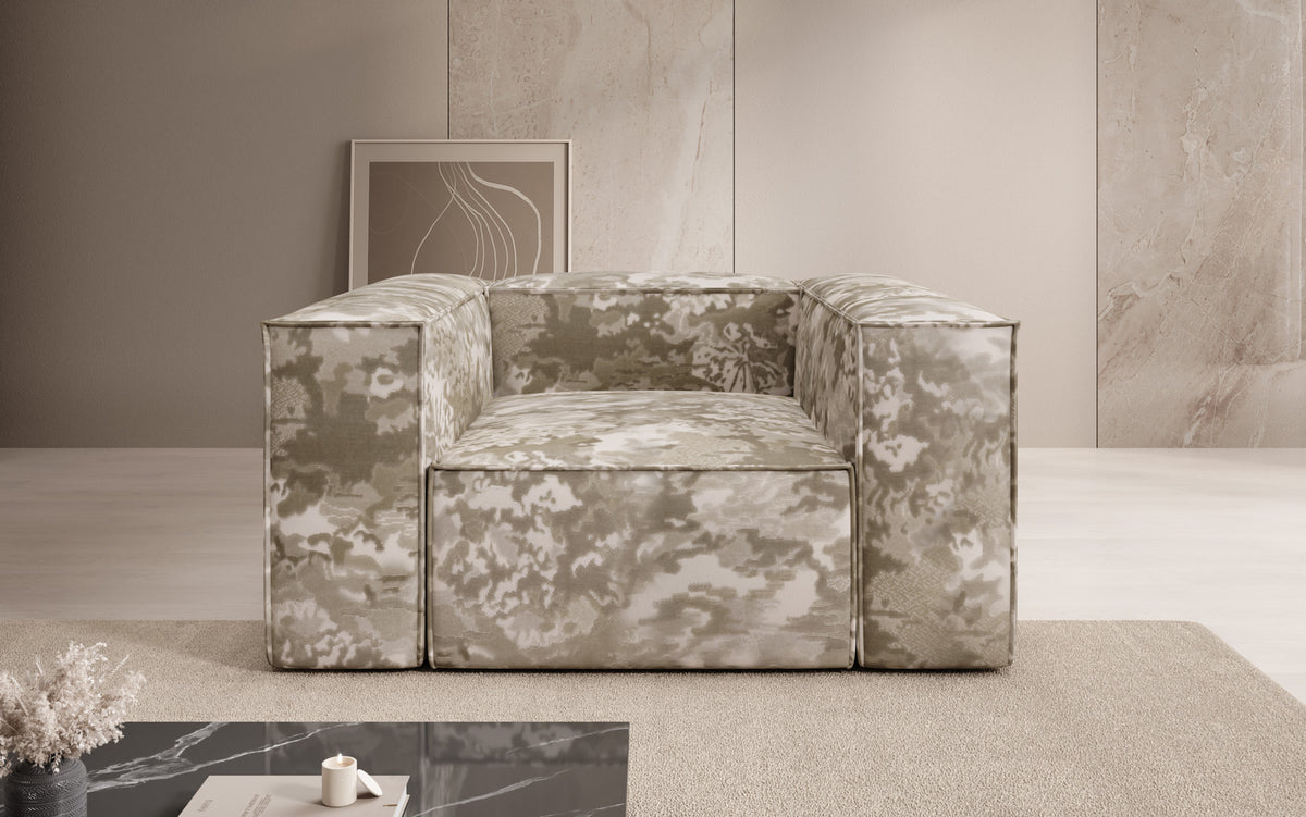 Design fauteuil Lesley - jacquard met aquarelpatroon