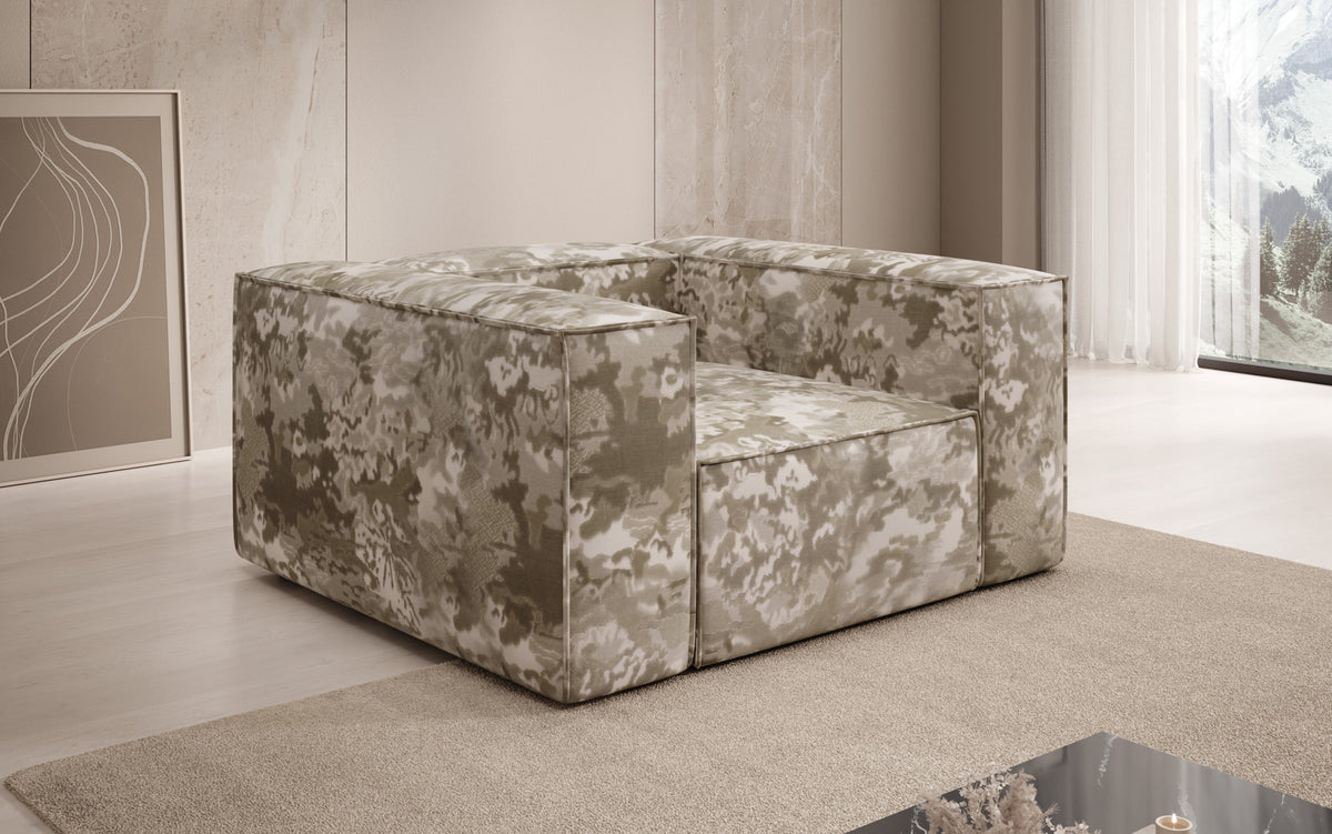 Design fauteuil Lesley - jacquard met aquarelpatroon