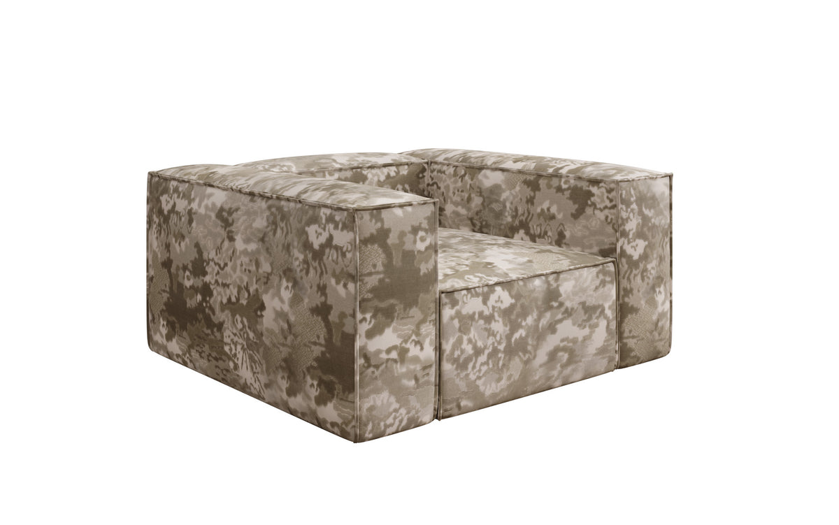 Design fauteuil Lesley - jacquard met aquarelpatroon