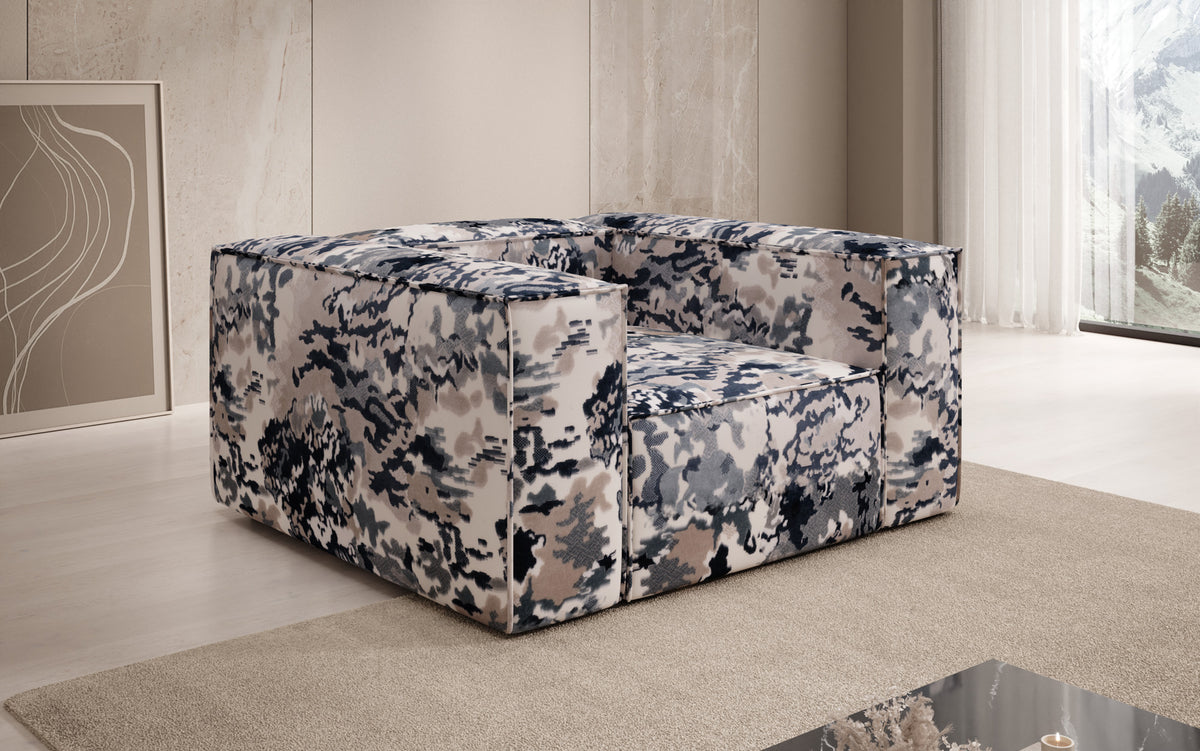 Design fauteuil Lesley - jacquard met aquarelpatroon