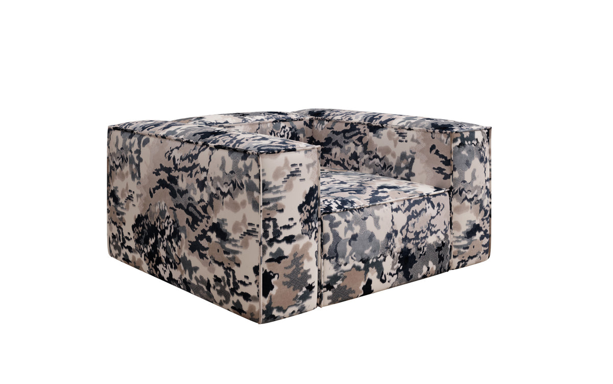 Design fauteuil Lesley - jacquard met aquarelpatroon