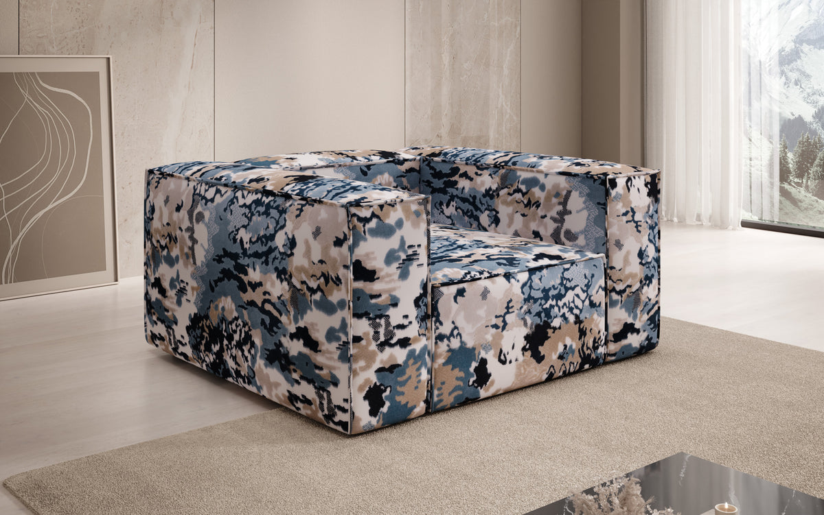 Design fauteuil Lesley - jacquard met aquarelpatroon