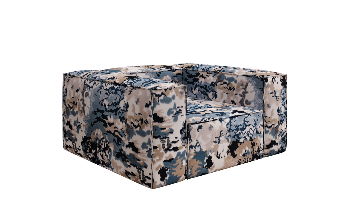 Design fauteuil Lesley - jacquard met aquarelpatroon
