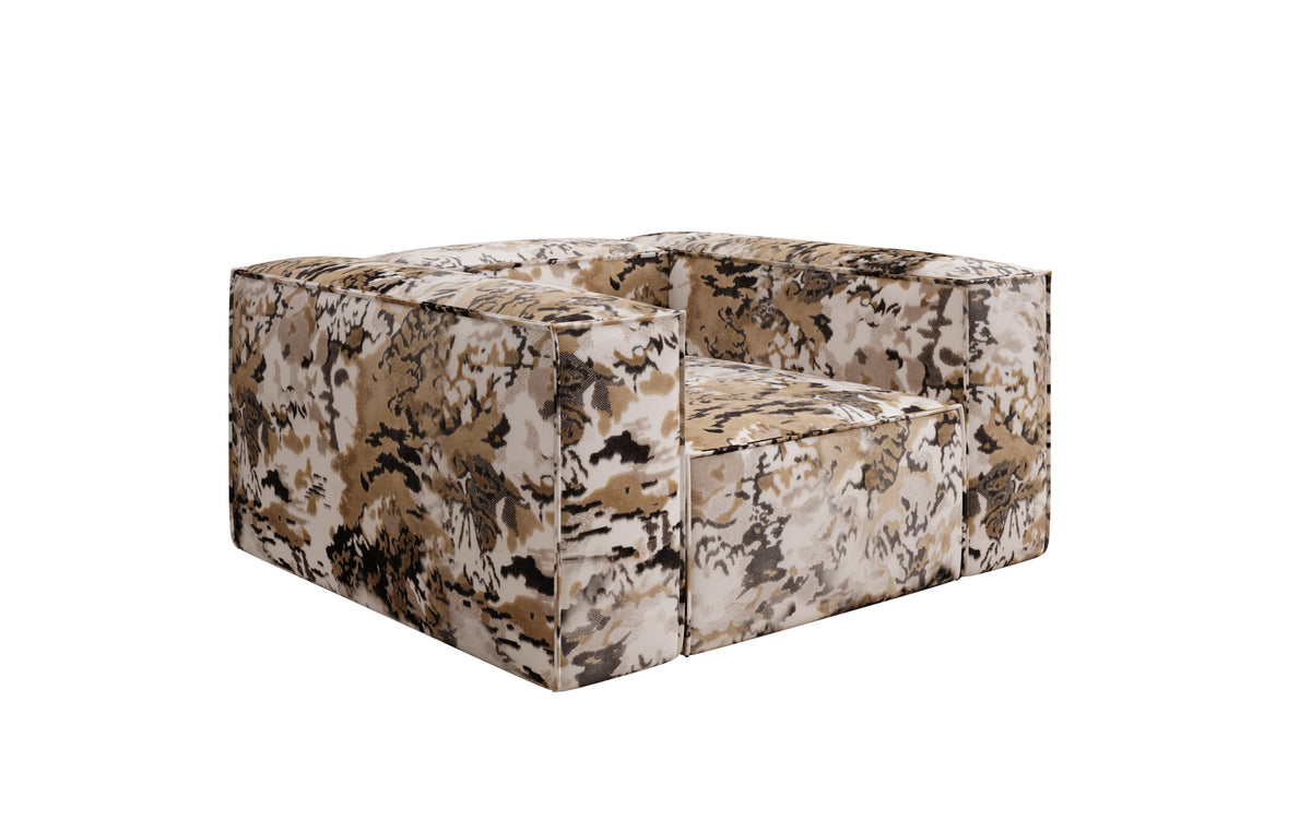 Design fauteuil Lesley - jacquard met aquarelpatroon