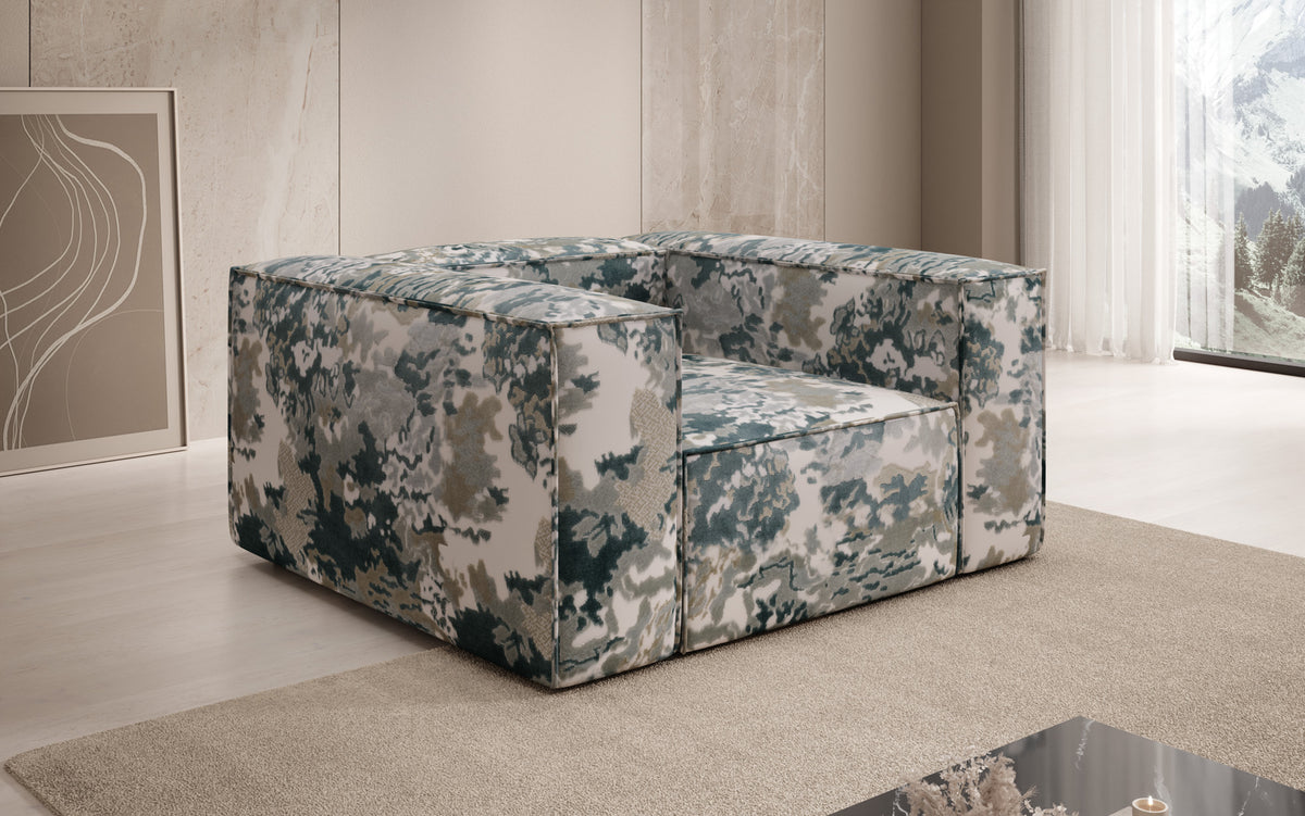 Design fauteuil Lesley - jacquard met aquarelpatroon