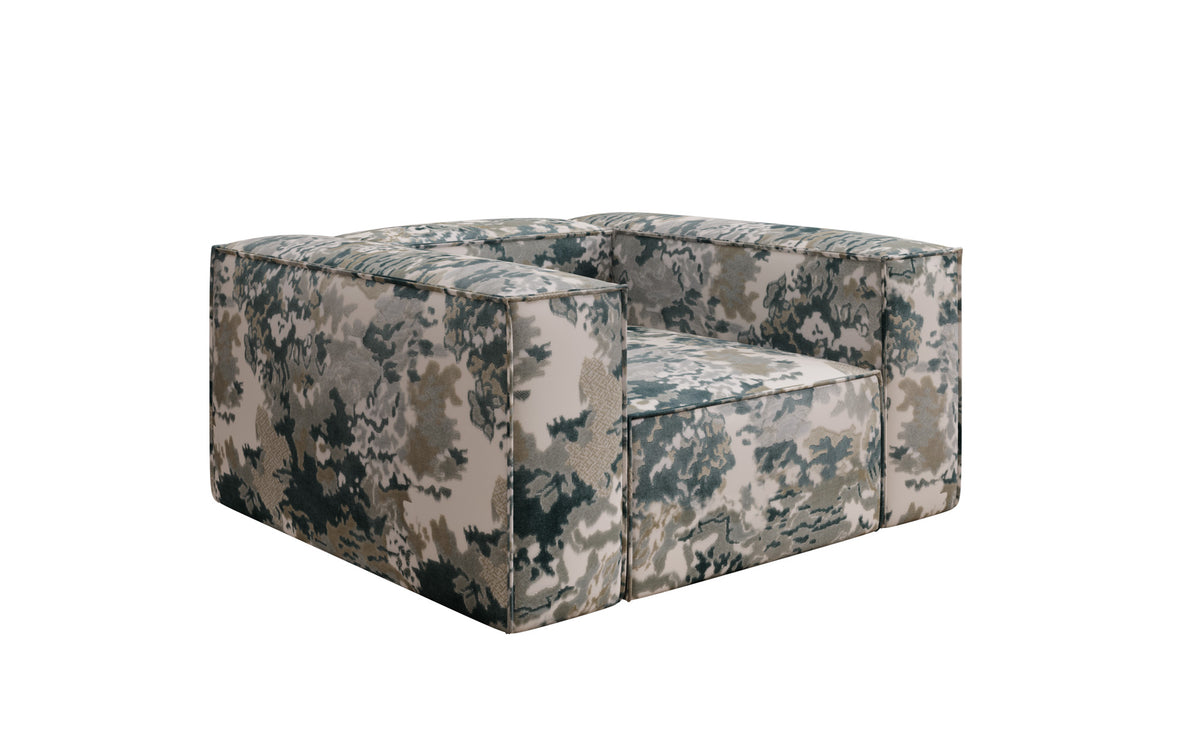 Design fauteuil Lesley - jacquard met aquarelpatroon