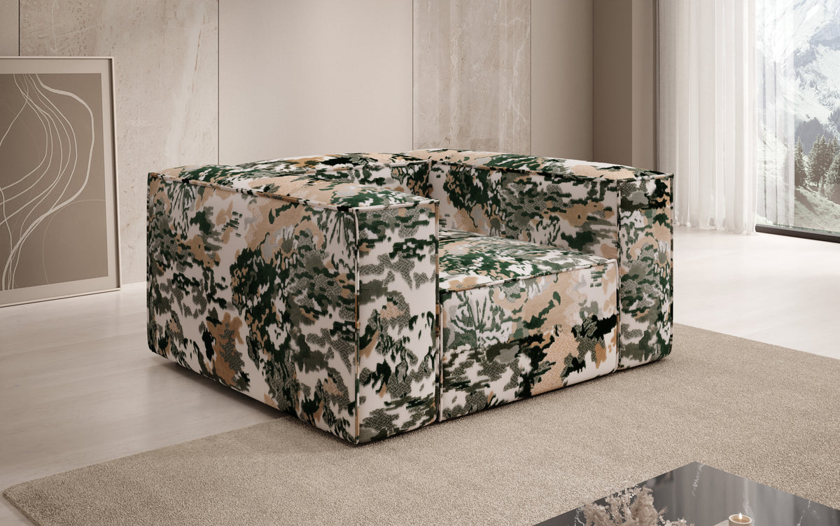 Design fauteuil Lesley - jacquard met aquarelpatroon