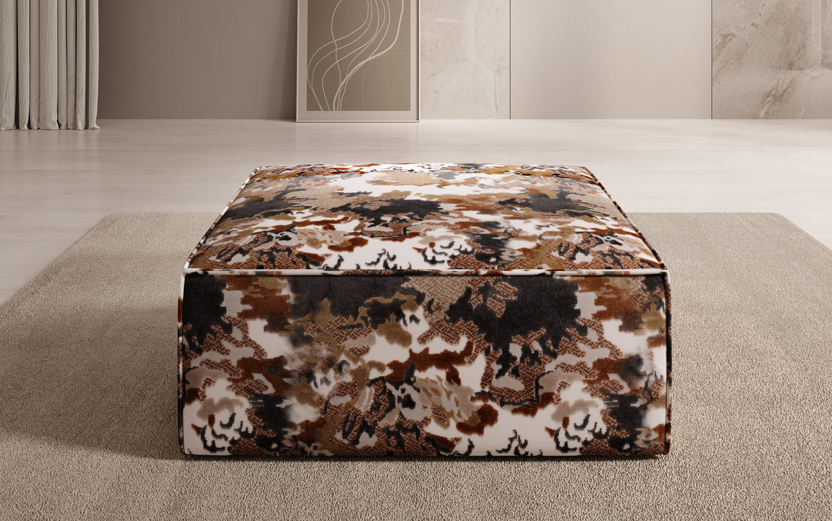 Lesley Pouf Arden Burnt Umber 42 front