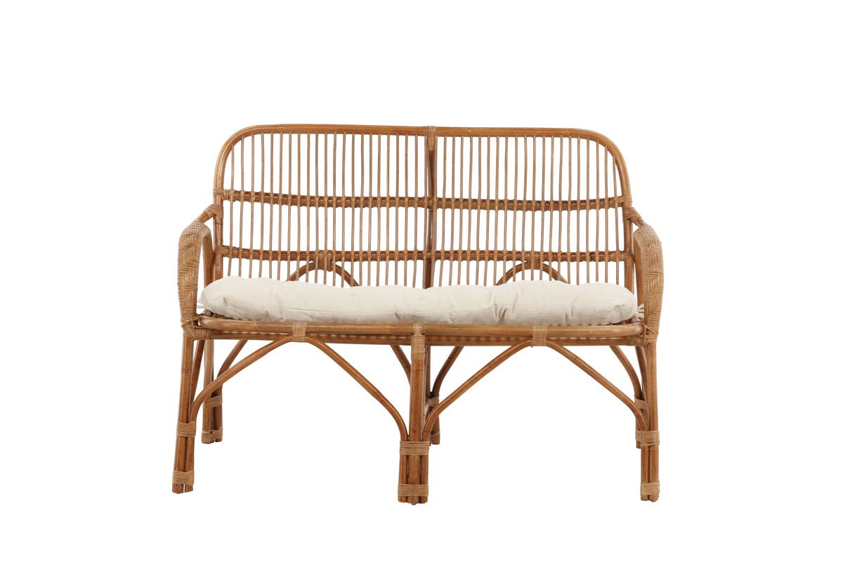 Loungesessel Sevilla – aus Rattan inklusive creme-weißem Kissen