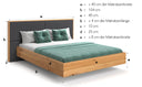 Designer houten bed Valent van massief eikenhout in zwevende optiek