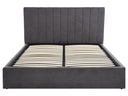 Design gestoffeerd bed Livia in Fluweel met opbergruimte