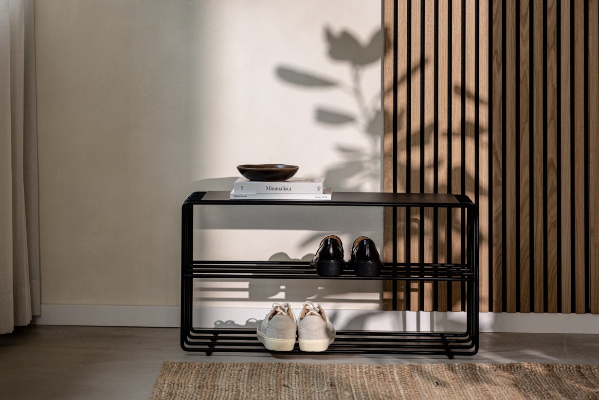 Schoenenrek Neva – metalen rek met loft-uitstraling in vele kleuren