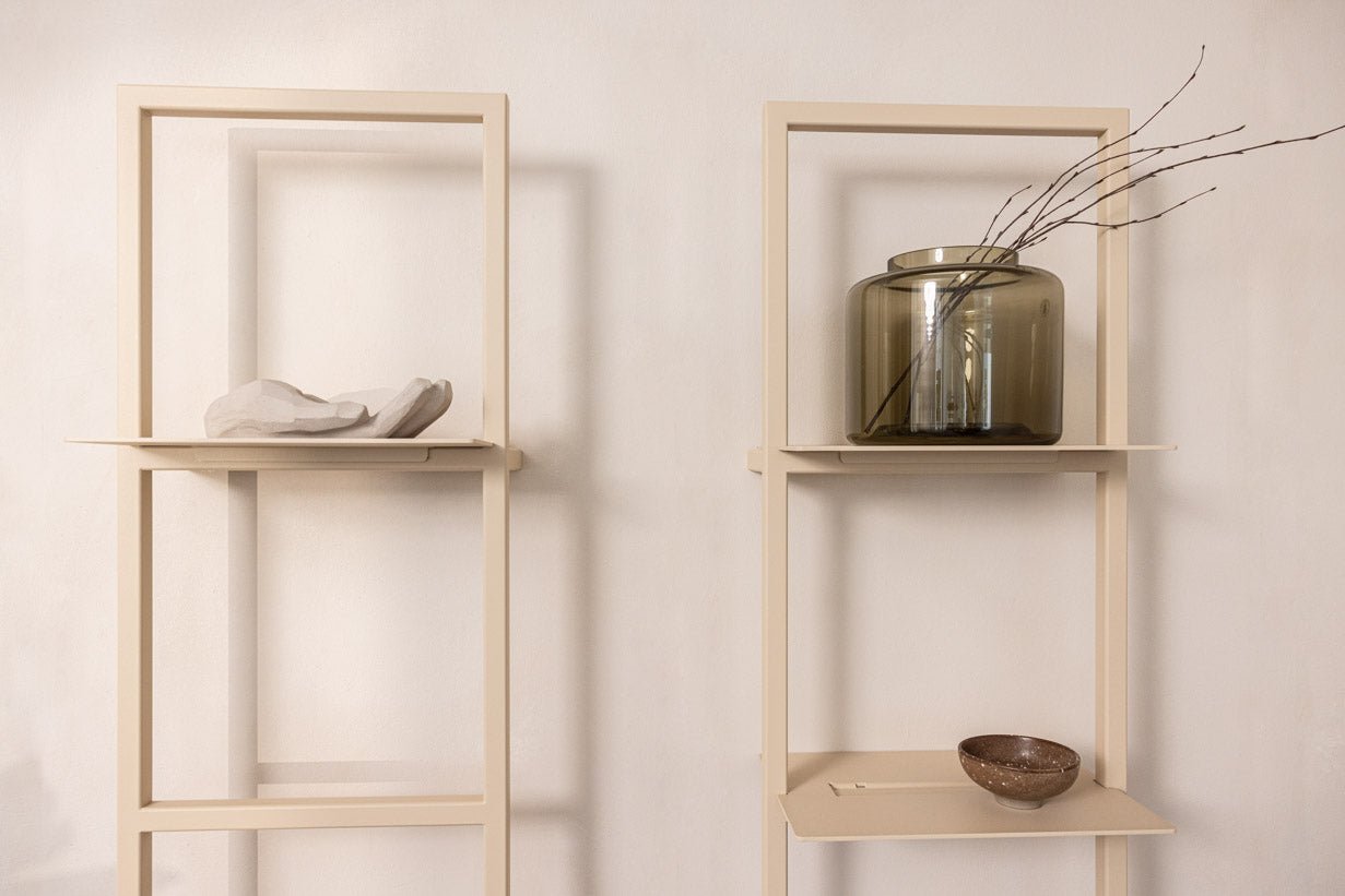 Wandrek Rivo S – Compact metalen rek met steeksysteem