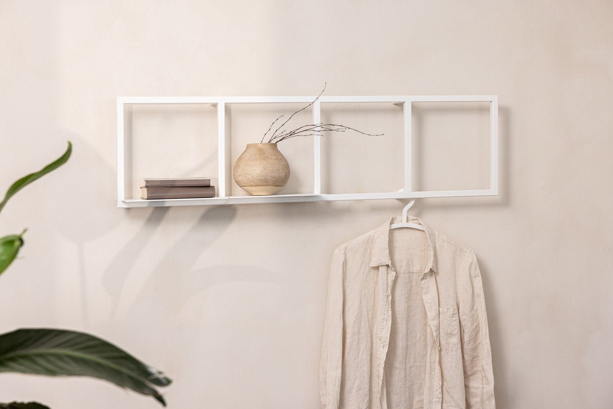 Wandrek Rivo S – Compact metalen rek met steeksysteem