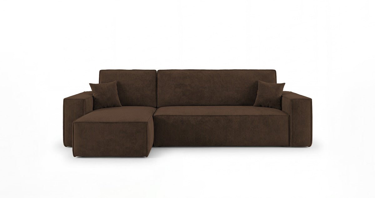 Designbank Lunaro Mini met slaap- en uitklapfunctie in Ribstof