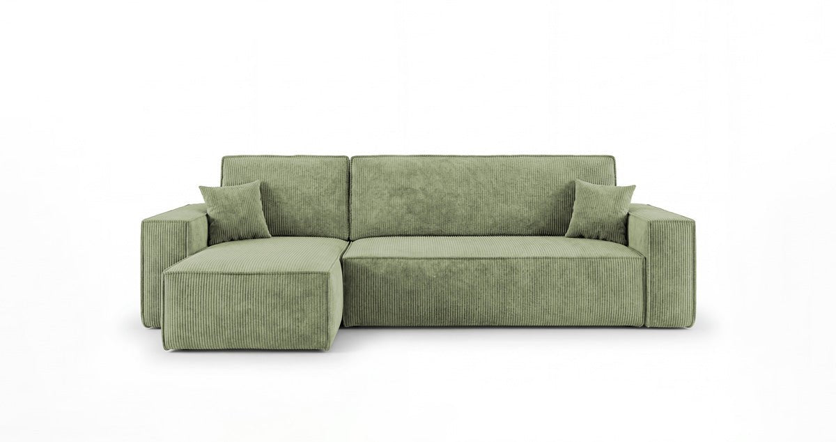 Designbank Lunaro Mini met slaap- en uitklapfunctie in Ribstof