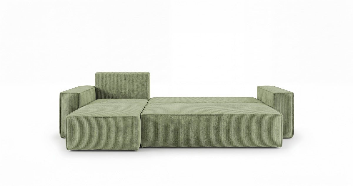 Designbank Lunaro Mini met slaap- en uitklapfunctie in Ribstof
