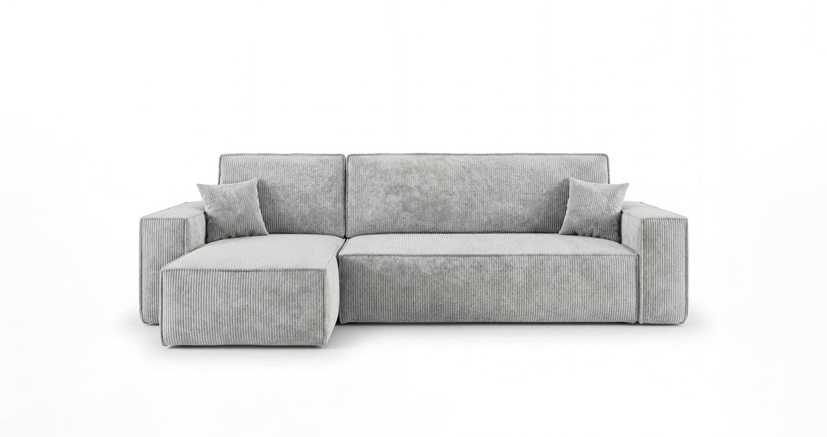 Designbank Lunaro Mini met slaap- en uitklapfunctie in Ribstof