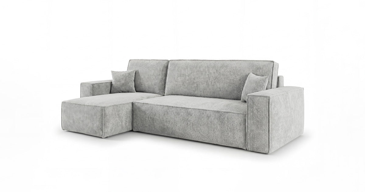 Designbank Lunaro Mini met slaap- en uitklapfunctie in Ribstof
