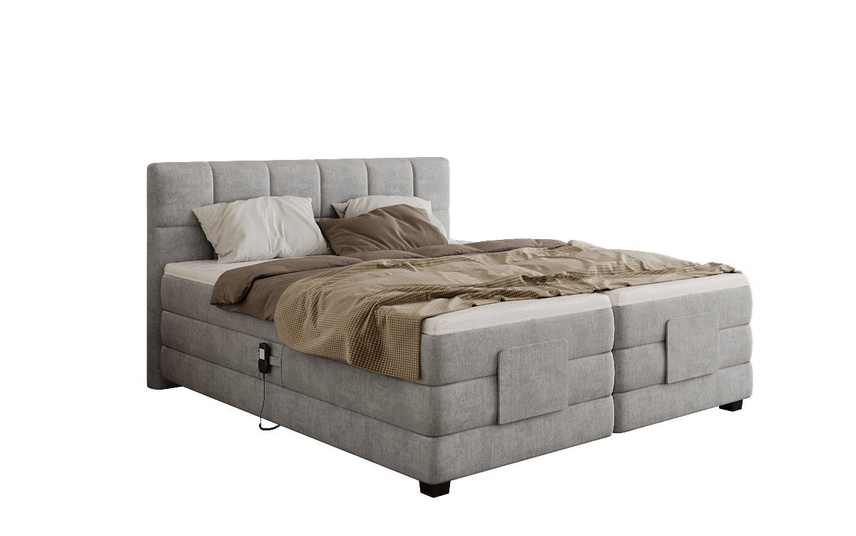 Boxspringbed Monaco - elektrisch verstelbaar in Fluweel