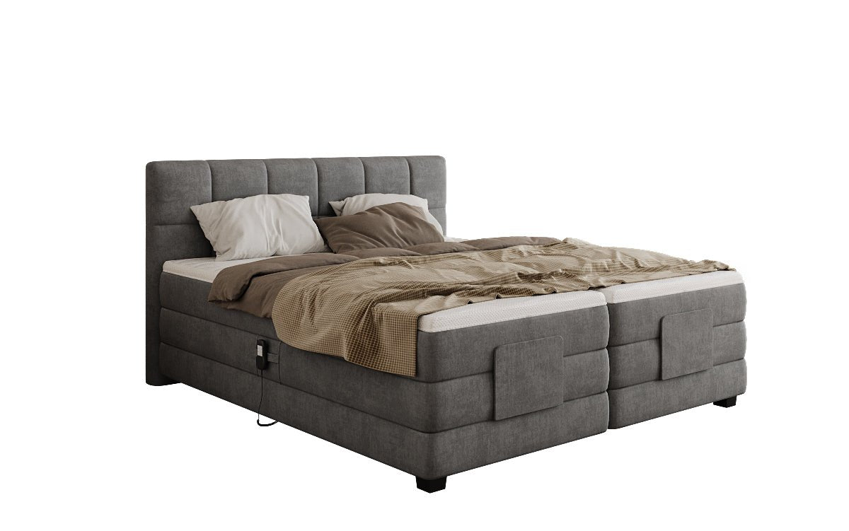 Boxspringbed Monaco - elektrisch verstelbaar in Fluweel