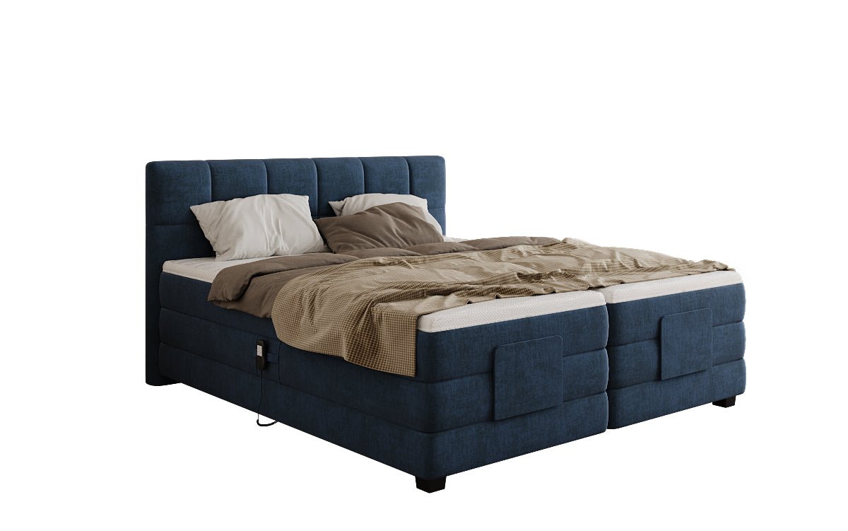 Boxspringbed Monaco - elektrisch verstelbaar in Fluweel