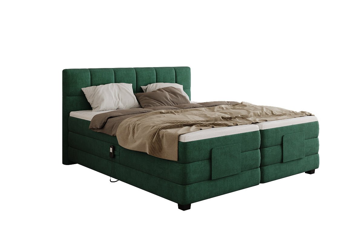 Boxspringbed Monaco - elektrisch verstelbaar in Fluweel