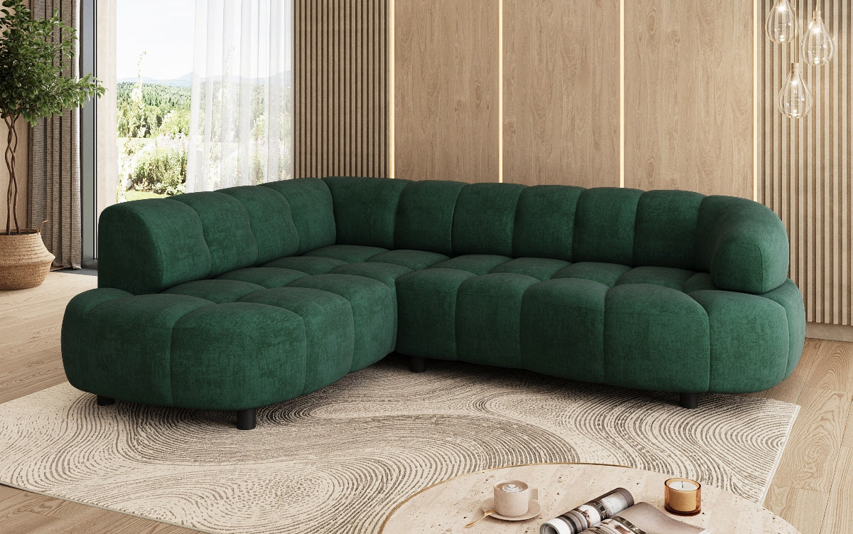 Designer Sofa Olivia Mini in Samt mit elektrischer Sitzerweiterung