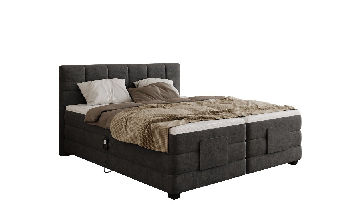 Boxspringbed Monaco - elektrisch verstelbaar in Fluweel