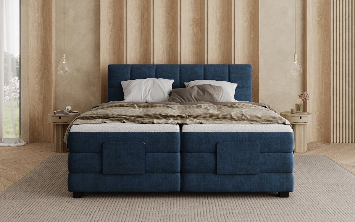 Boxspringbed Monaco - elektrisch verstelbaar in Fluweel