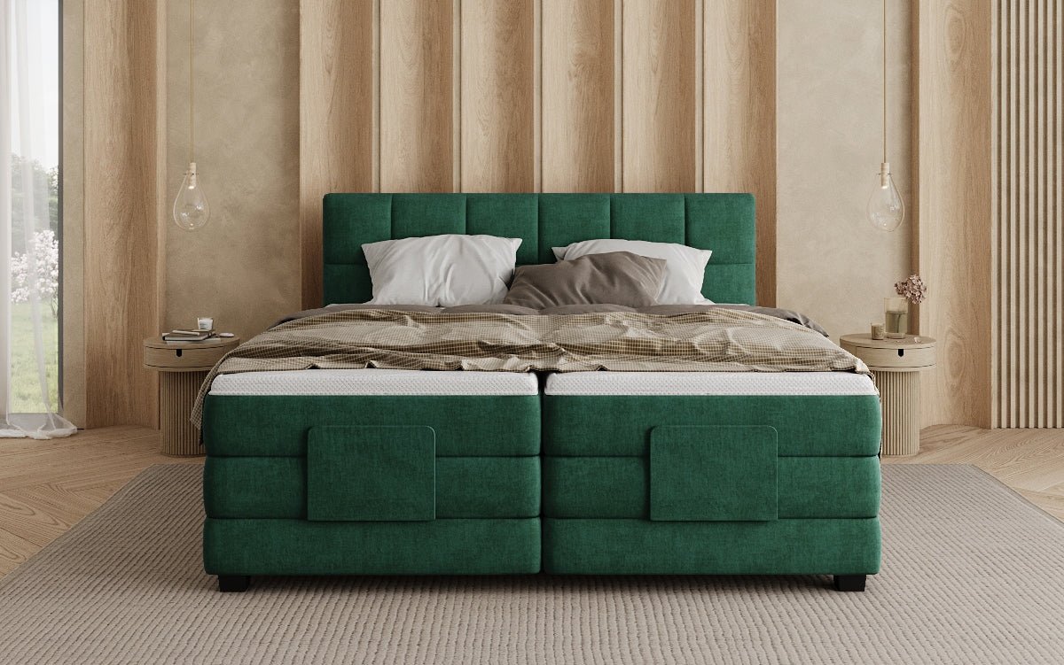 Boxspringbed Monaco - elektrisch verstelbaar in Fluweel