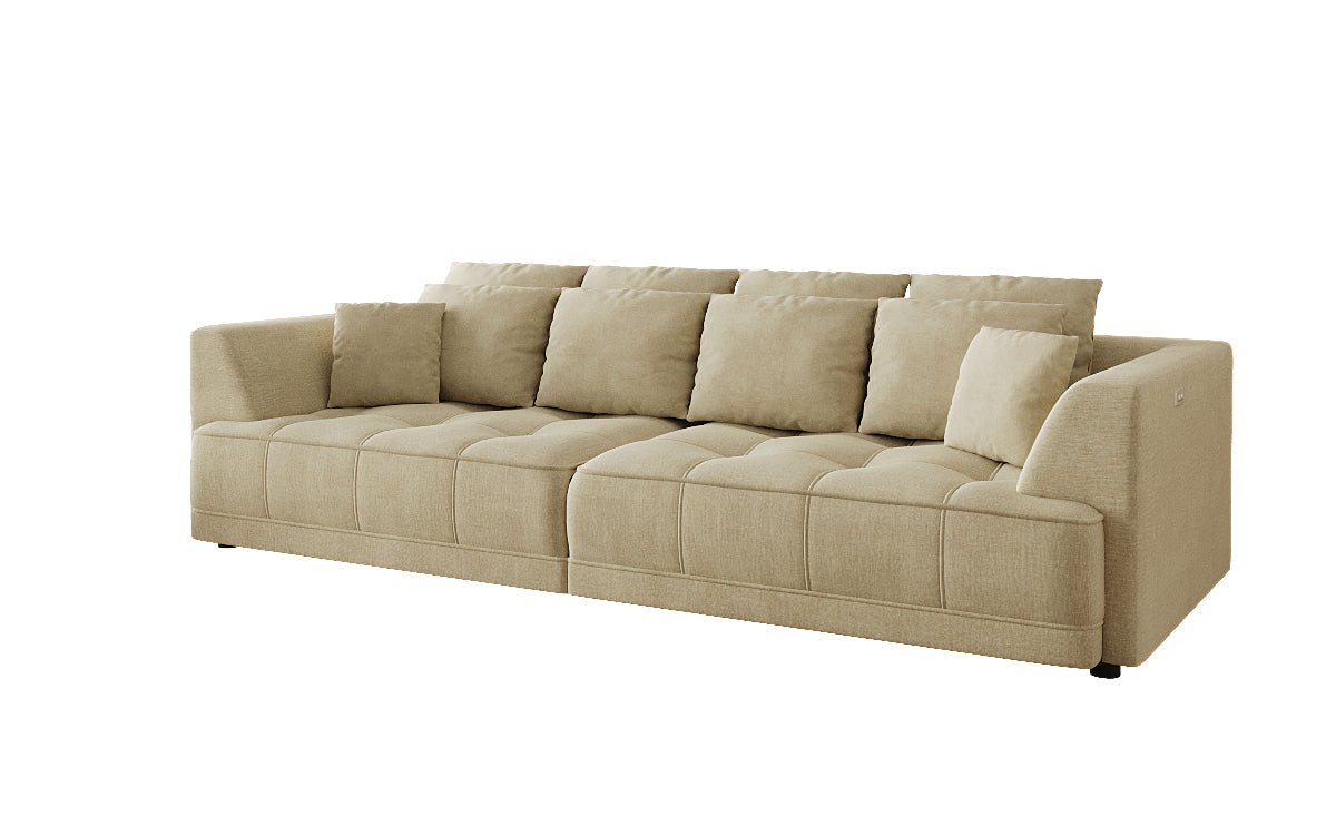 Designer Big Sofa Nuvo in fluweel met elektrische slaapfunctie