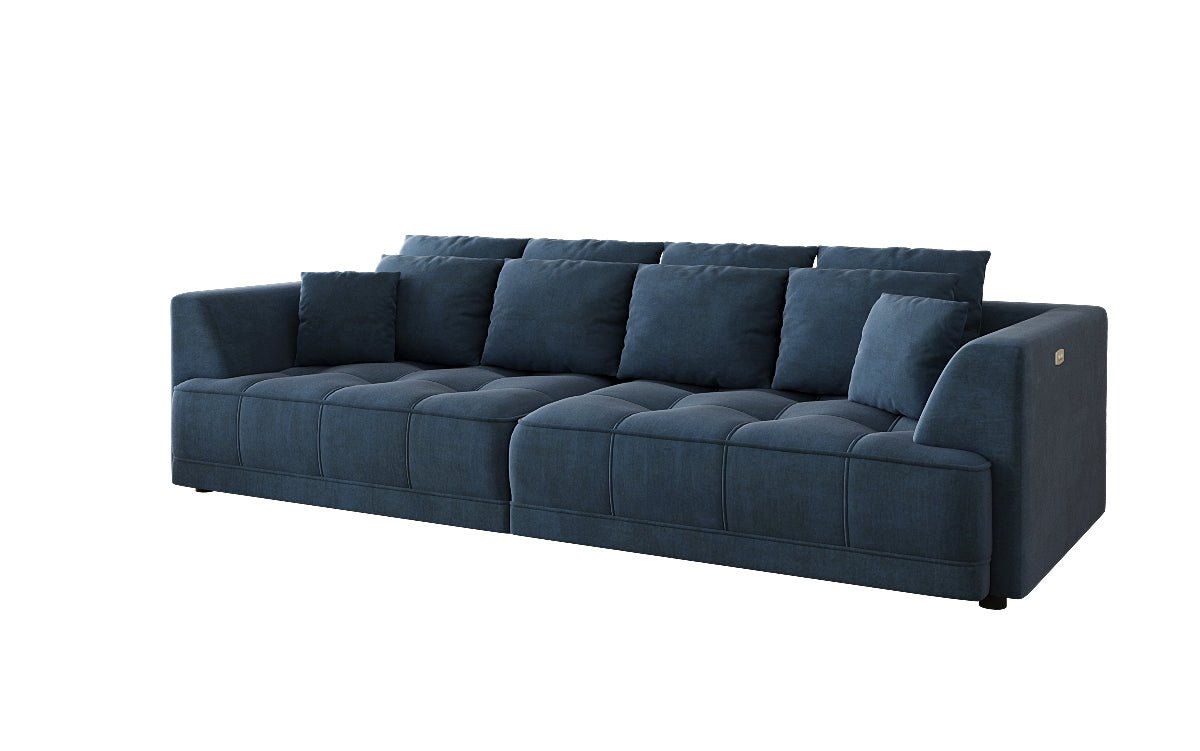 Designer Big Sofa Nuvo in fluweel met elektrische slaapfunctie