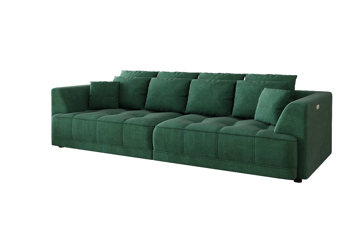 Designer Big Sofa Nuvo in fluweel met elektrische slaapfunctie