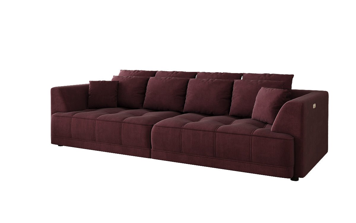 Designer Big Sofa Nuvo in fluweel met elektrische slaapfunctie