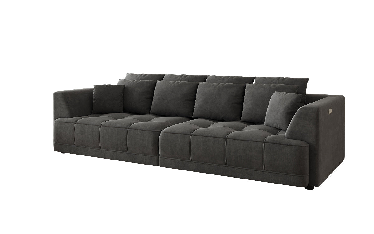 Designer Big Sofa Nuvo in fluweel met elektrische slaapfunctie