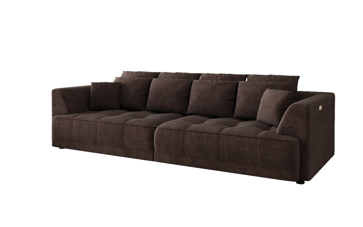 Designer Big Sofa Nuvo in fluweel met elektrische slaapfunctie