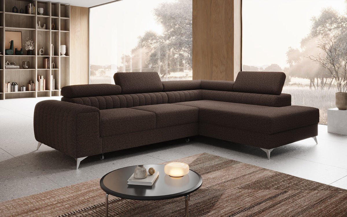 Designerbank Aurea L met slaap- en klapfunctie in Bouclé