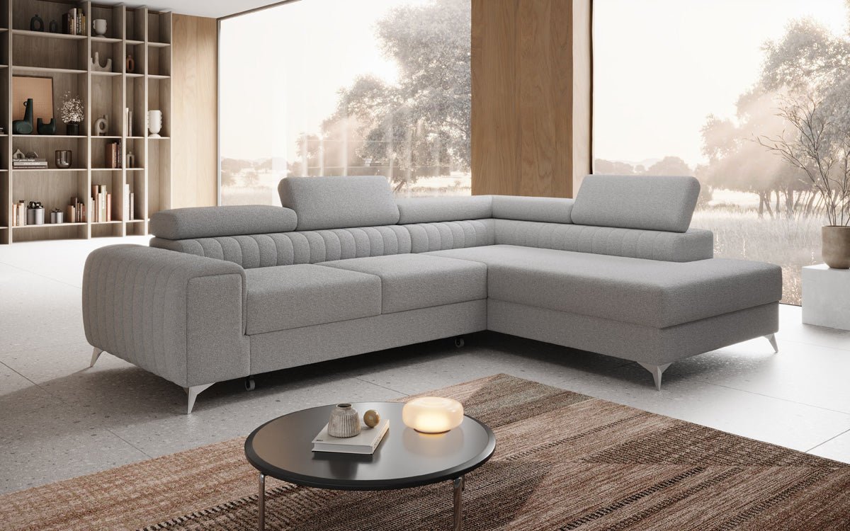 Designerbank Aurea L met slaap- en klapfunctie in Bouclé