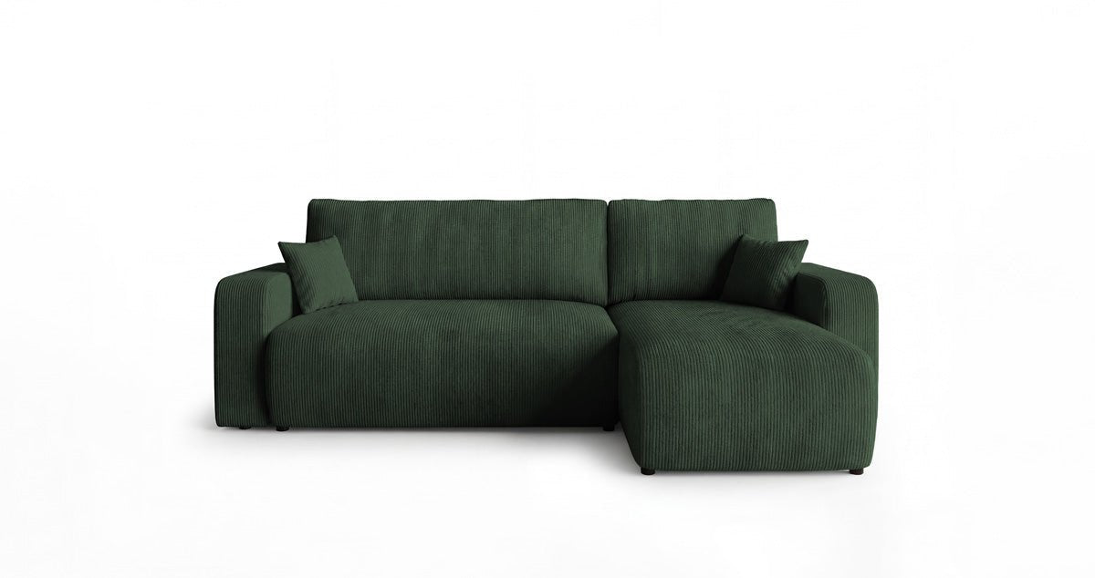 Designsofa Calva met slaap- en uitklapfunctie in Ribstof