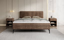 Boxspringbed Vera in Ribstof met hoge poten