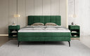 Boxspringbed Vera in Ribstof met hoge poten