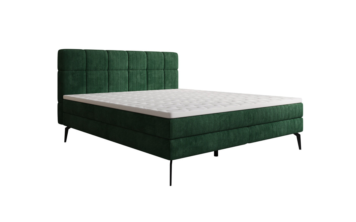 Boxspringbed Vera in Ribstof met hoge poten