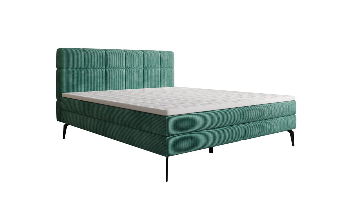 Boxspringbed Vera in Ribstof met hoge poten