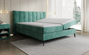 Boxspringbed Ines in Ribstof met opbergruimte