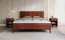 Boxspringbed Vera in Ribstof met hoge poten