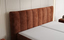 Boxspringbed Ines in Ribstof met opbergruimte